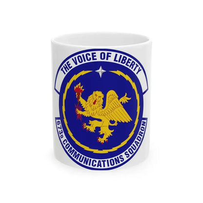 673d Communications Squadron (U.S. Air Force) White Coffee Mug - Go Mug Yourself