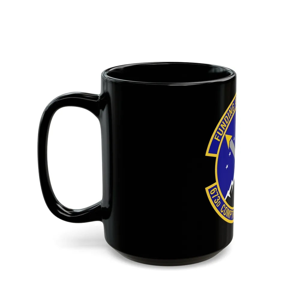 673d Comptroller Squadron (U.S. Air Force) Black Coffee Mug-Go Mug Yourself