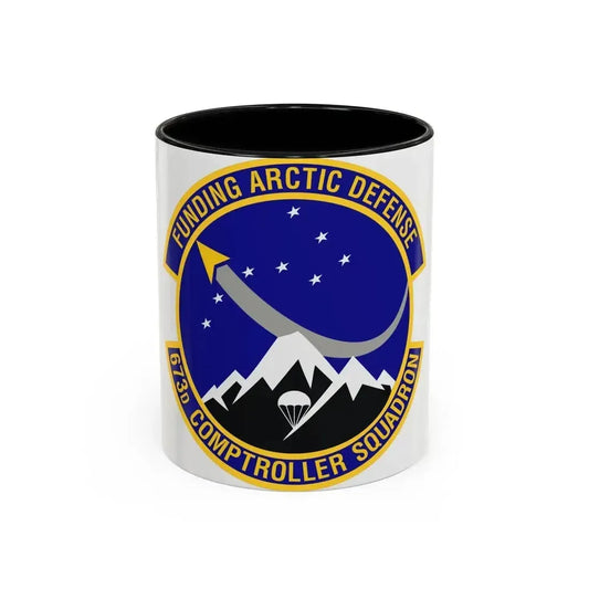 673d Comptroller Squadron (U.S. Air Force) Accent Coffee Mug 11oz Black - Go Mug Yourself