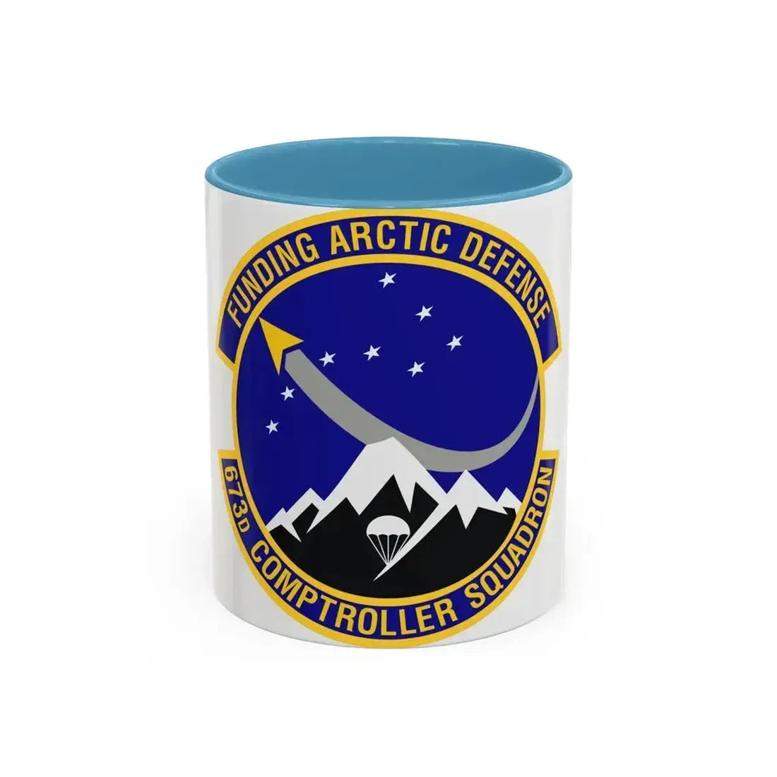 673d Comptroller Squadron (U.S. Air Force) Accent Coffee Mug 11oz Light Blue - Go Mug Yourself