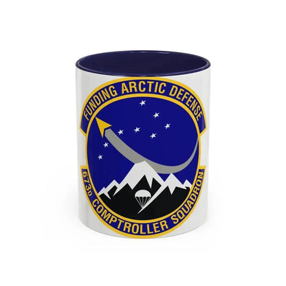 673d Comptroller Squadron (U.S. Air Force) Accent Coffee Mug 11oz Navy - Go Mug Yourself