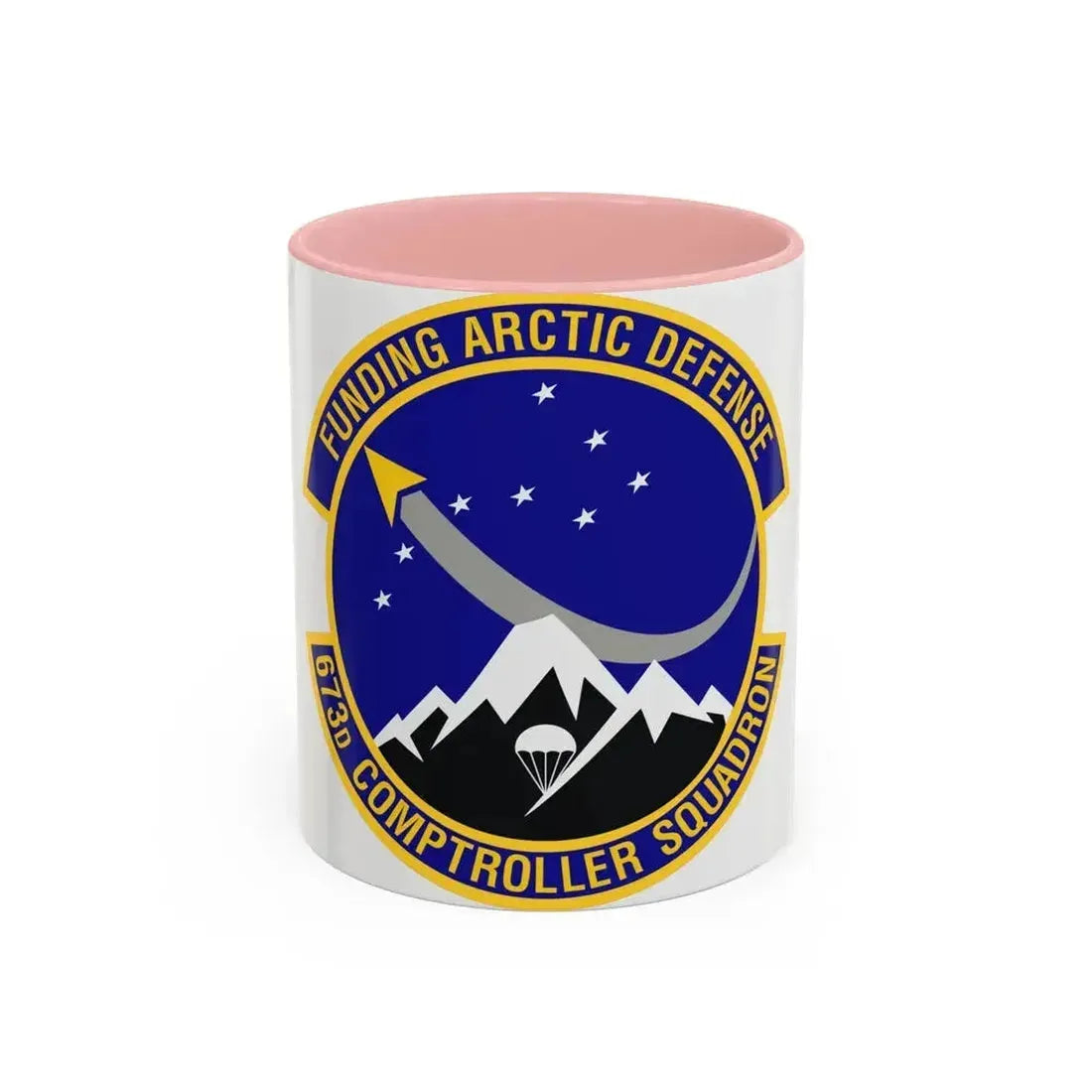 673d Comptroller Squadron (U.S. Air Force) Accent Coffee Mug 11oz Pink - Go Mug Yourself