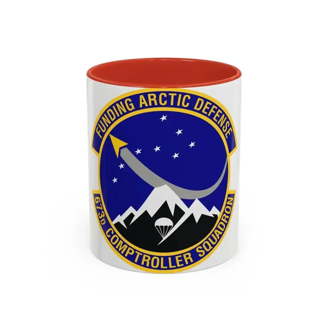 673d Comptroller Squadron (U.S. Air Force) Accent Coffee Mug 11oz Red - Go Mug Yourself