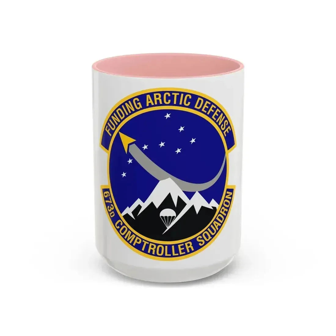 673d Comptroller Squadron (U.S. Air Force) Accent Coffee Mug 15oz Pink - Go Mug Yourself