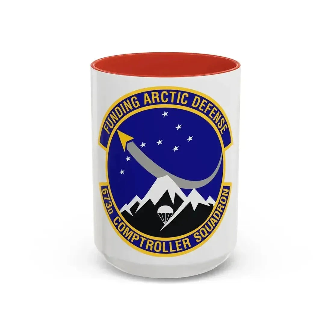 673d Comptroller Squadron (U.S. Air Force) Accent Coffee Mug 15oz Red - Go Mug Yourself