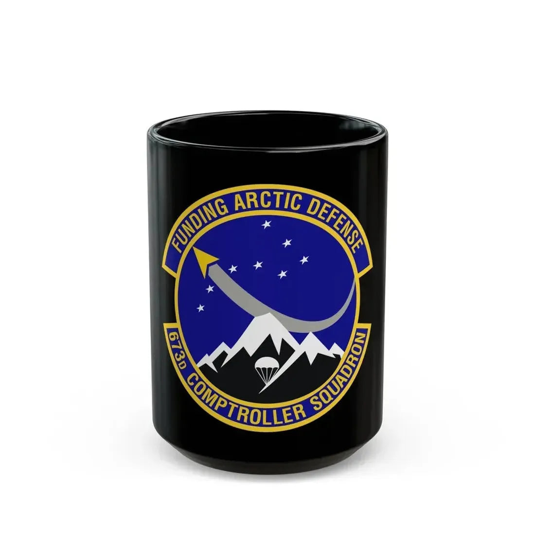 673d Comptroller Squadron (U.S. Air Force) Black Coffee Mug 15oz - Go Mug Yourself