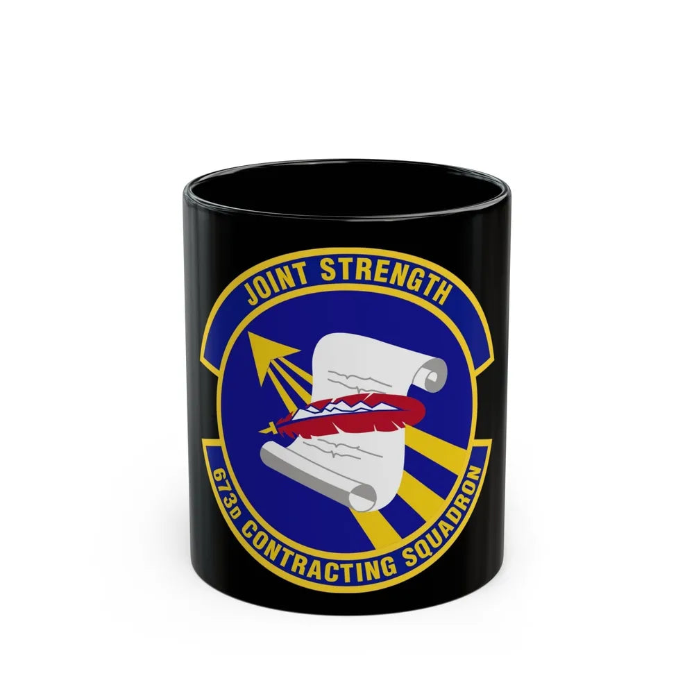 673d Contracting Squadron (U.S. Air Force) Black Coffee Mug-11oz-Go Mug Yourself