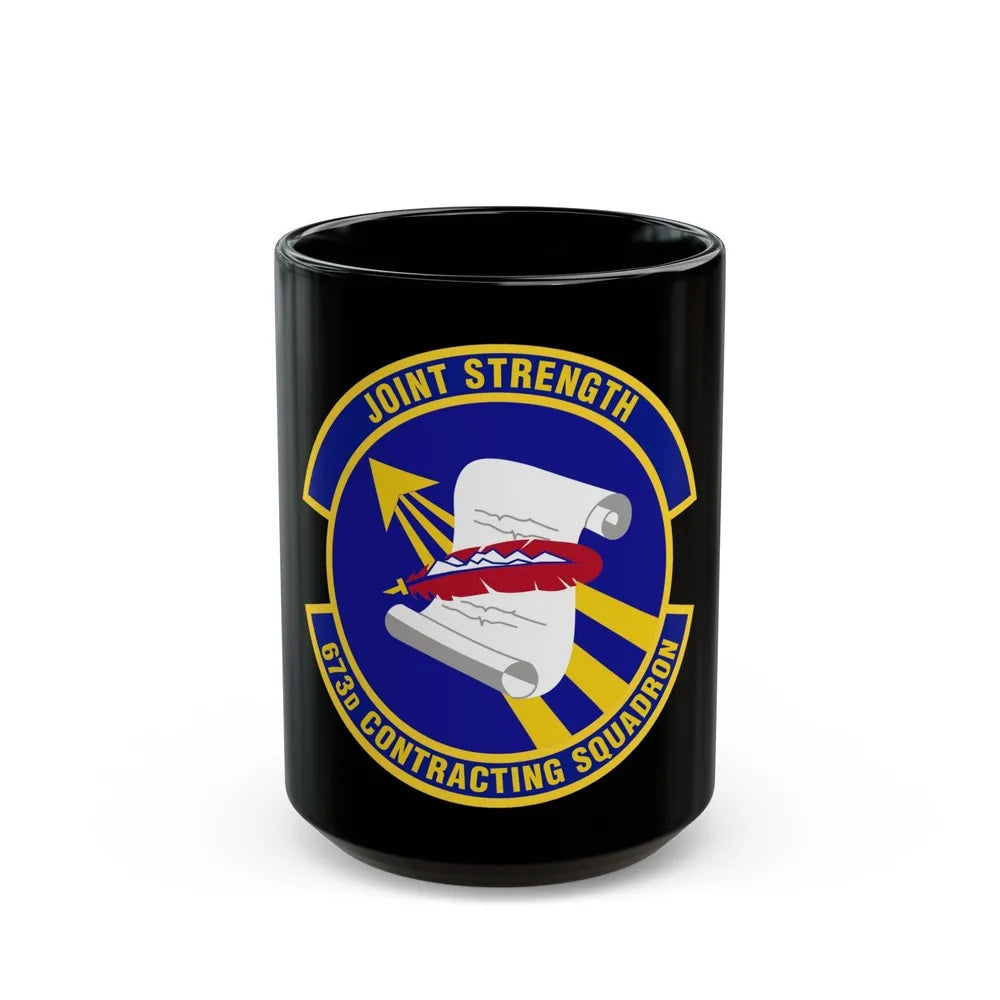 673d Contracting Squadron (U.S. Air Force) Black Coffee Mug-15oz-Go Mug Yourself