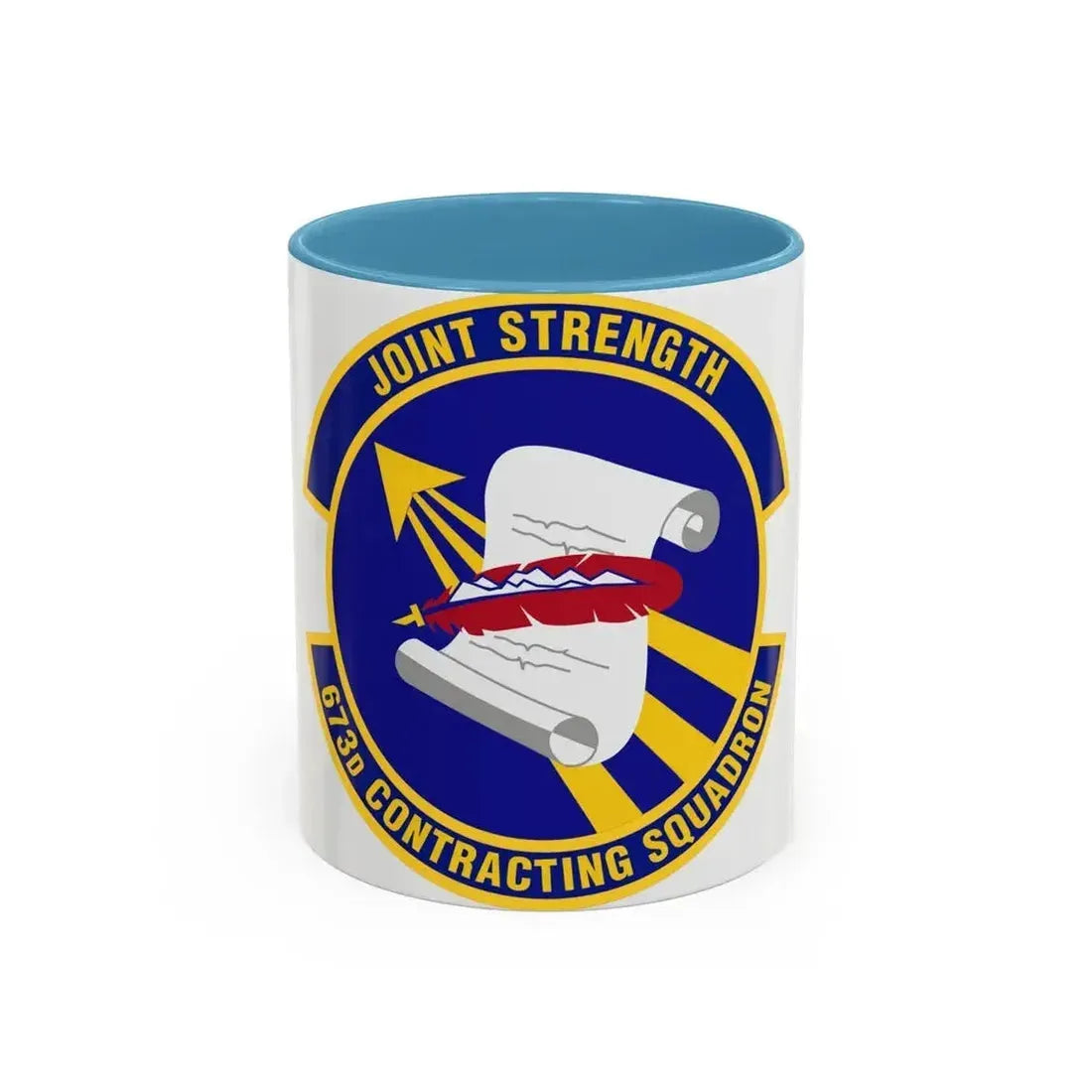 673d Contracting Squadron (U.S. Air Force) Accent Coffee Mug 11oz Light Blue - Go Mug Yourself