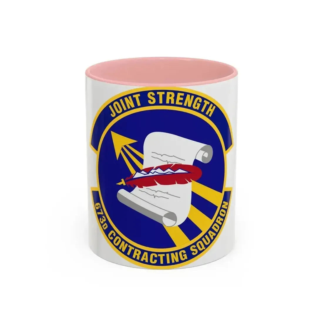 673d Contracting Squadron (U.S. Air Force) Accent Coffee Mug 11oz Pink - Go Mug Yourself