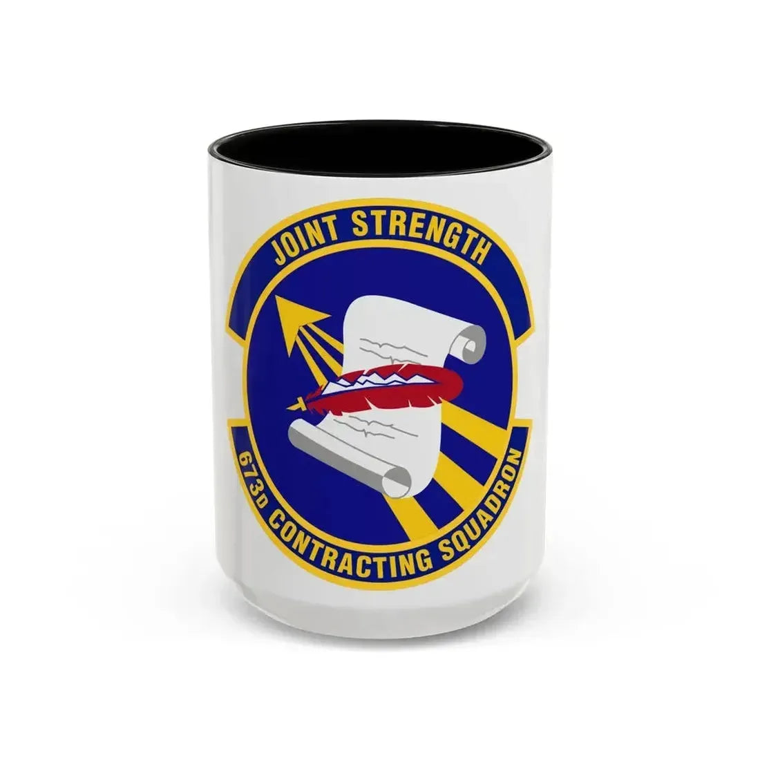 673d Contracting Squadron (U.S. Air Force) Accent Coffee Mug 15oz Black - Go Mug Yourself