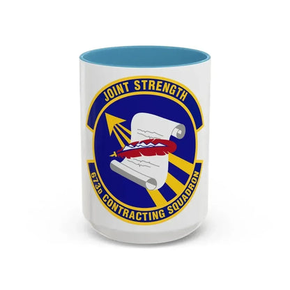 673d Contracting Squadron (U.S. Air Force) Accent Coffee Mug 15oz Light Blue - Go Mug Yourself