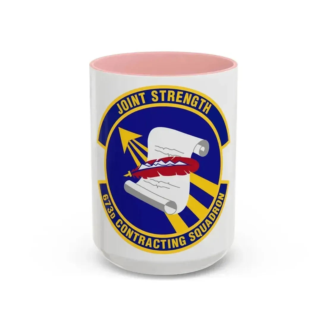 673d Contracting Squadron (U.S. Air Force) Accent Coffee Mug 15oz Pink - Go Mug Yourself