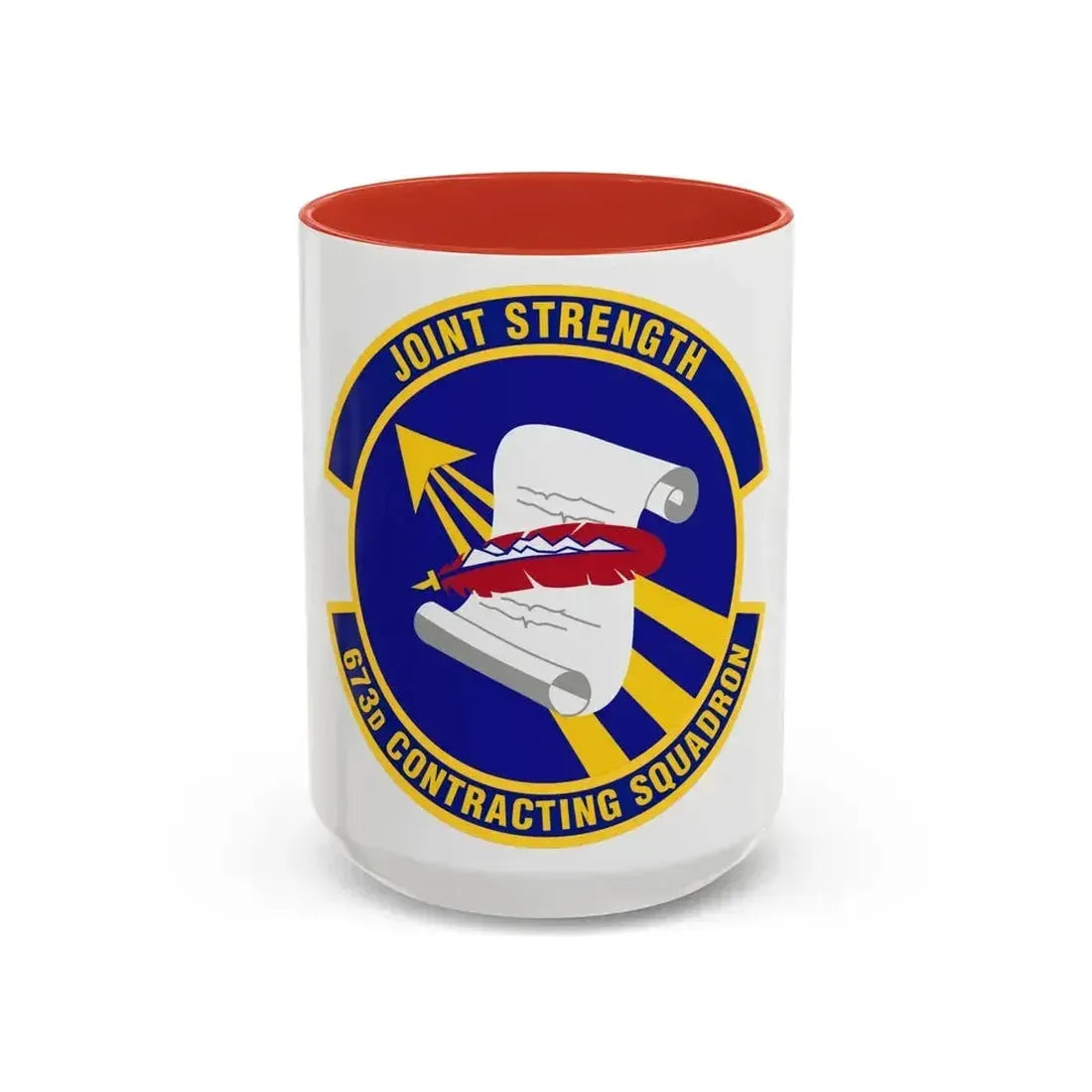 673d Contracting Squadron (U.S. Air Force) Accent Coffee Mug 15oz Red - Go Mug Yourself