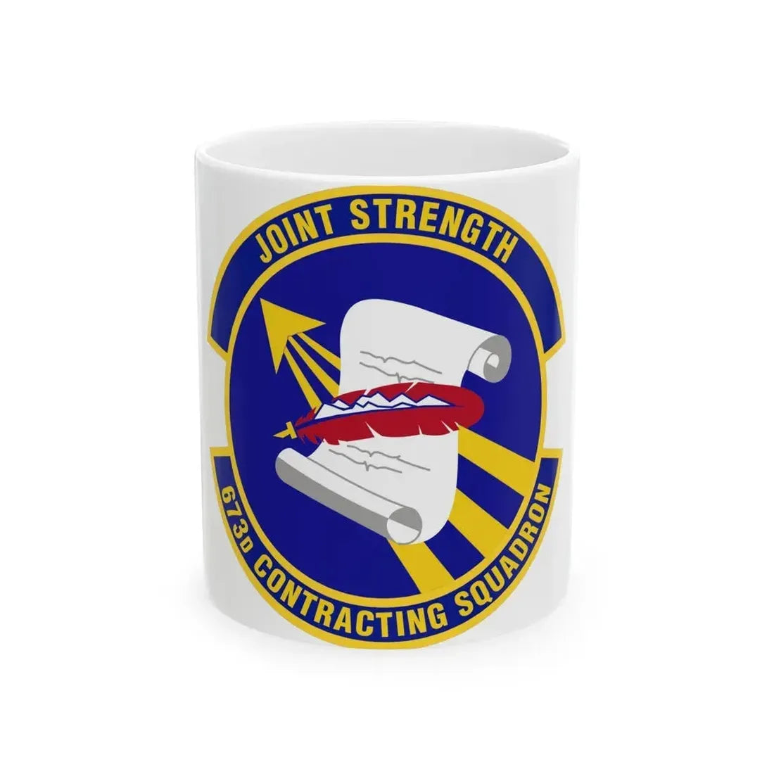 673d Contracting Squadron (U.S. Air Force) White Coffee Mug 11oz - Go Mug Yourself