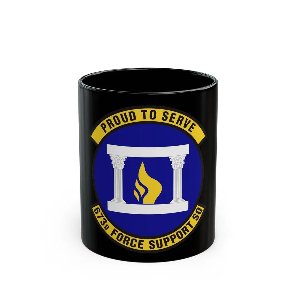 673d Force Support Squadron (U.S. Air Force) Black Coffee Mug-11oz-Go Mug Yourself