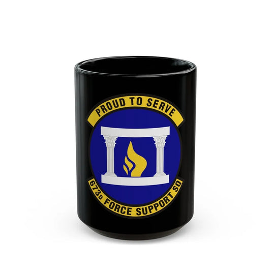 673d Force Support Squadron (U.S. Air Force) Black Coffee Mug-15oz-Go Mug Yourself