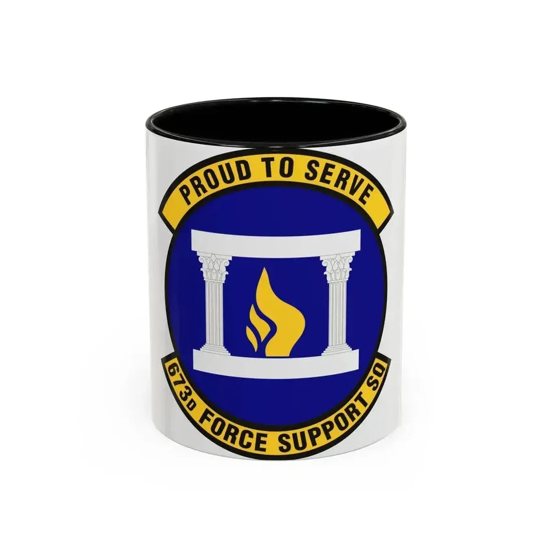 673d Force Support Squadron (U.S. Air Force) Accent Coffee Mug 11oz Black - Go Mug Yourself