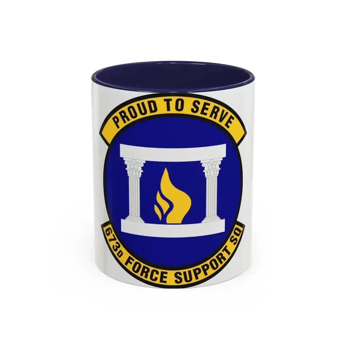 673d Force Support Squadron (U.S. Air Force) Accent Coffee Mug 11oz Navy - Go Mug Yourself