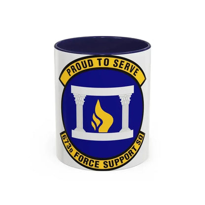 673d Force Support Squadron (U.S. Air Force) Accent Coffee Mug 11oz Navy - Go Mug Yourself