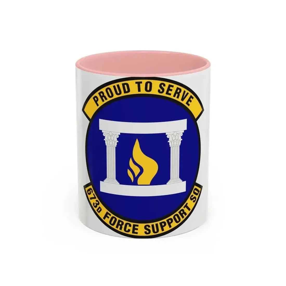 673d Force Support Squadron (U.S. Air Force) Accent Coffee Mug 11oz Pink - Go Mug Yourself