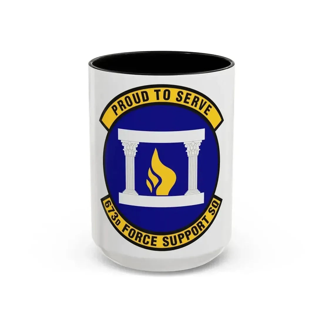 673d Force Support Squadron (U.S. Air Force) Accent Coffee Mug 15oz Black - Go Mug Yourself