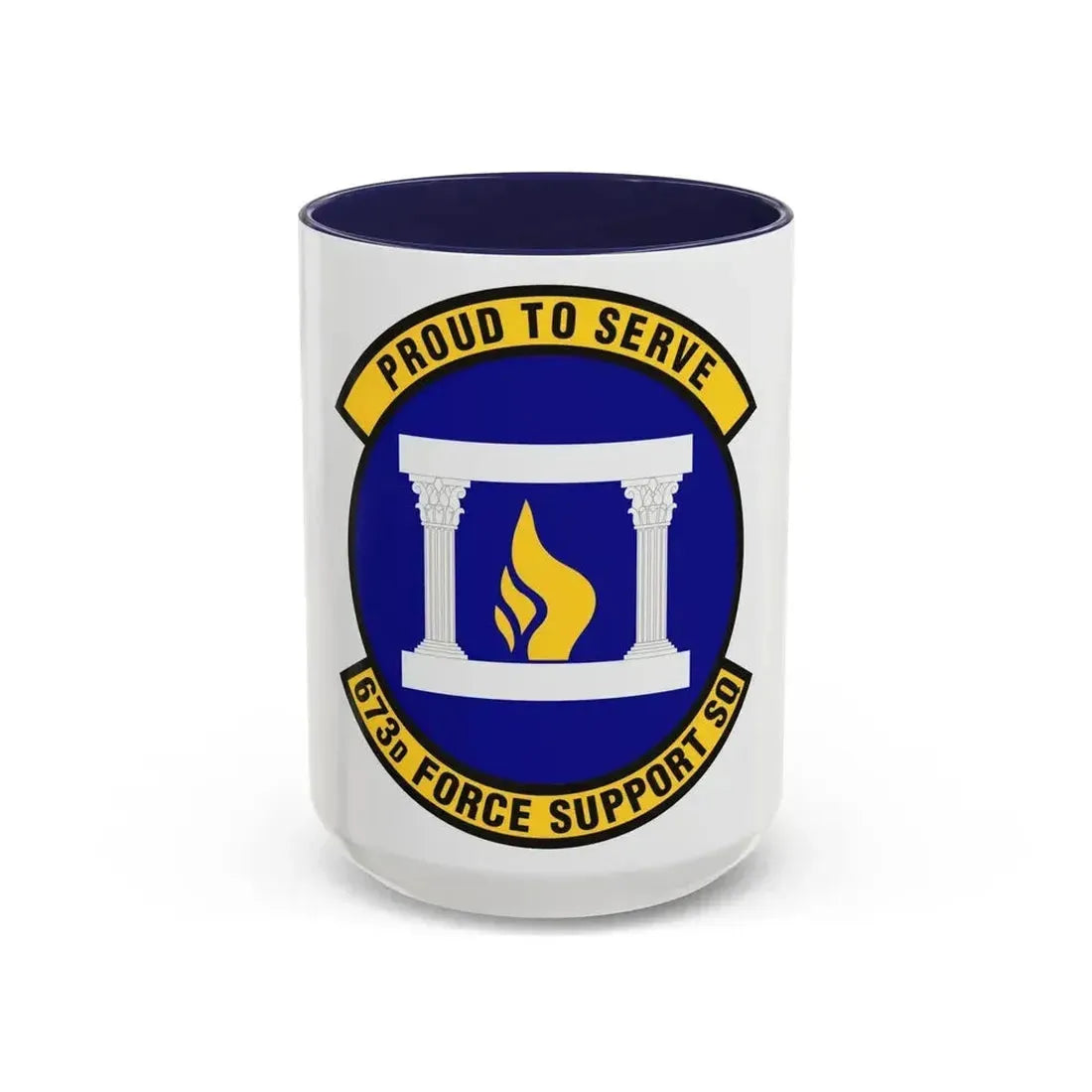 673d Force Support Squadron (U.S. Air Force) Accent Coffee Mug 15oz Navy - Go Mug Yourself