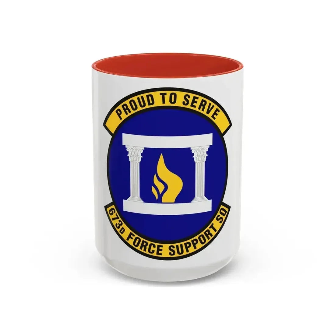 673d Force Support Squadron (U.S. Air Force) Accent Coffee Mug 15oz Red - Go Mug Yourself
