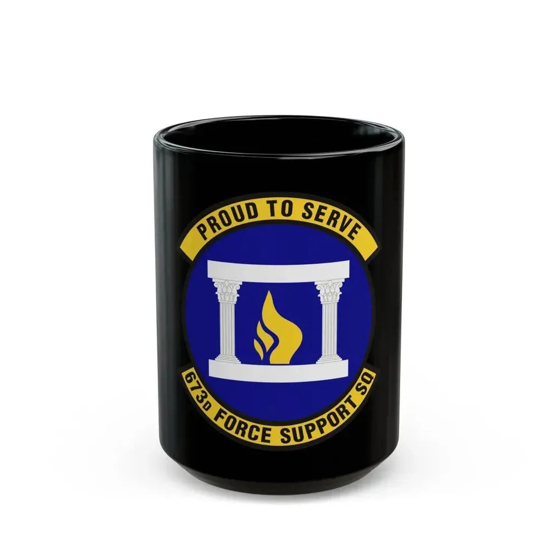 673d Force Support Squadron (U.S. Air Force) Black Coffee Mug 15oz - Go Mug Yourself