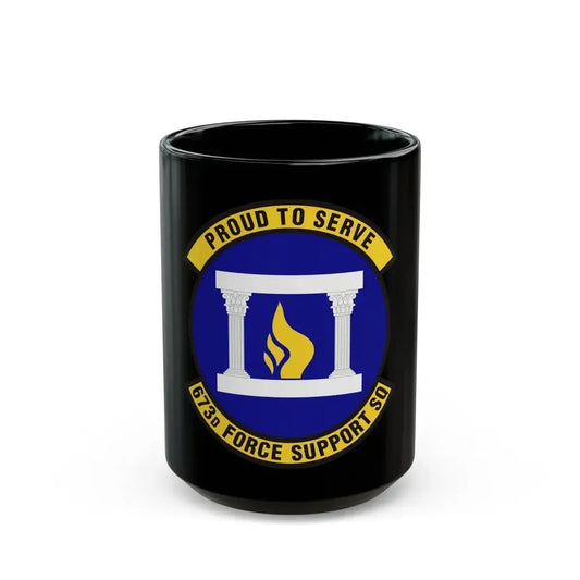 673d Force Support Squadron (U.S. Air Force) Black Coffee Mug 15oz - Go Mug Yourself