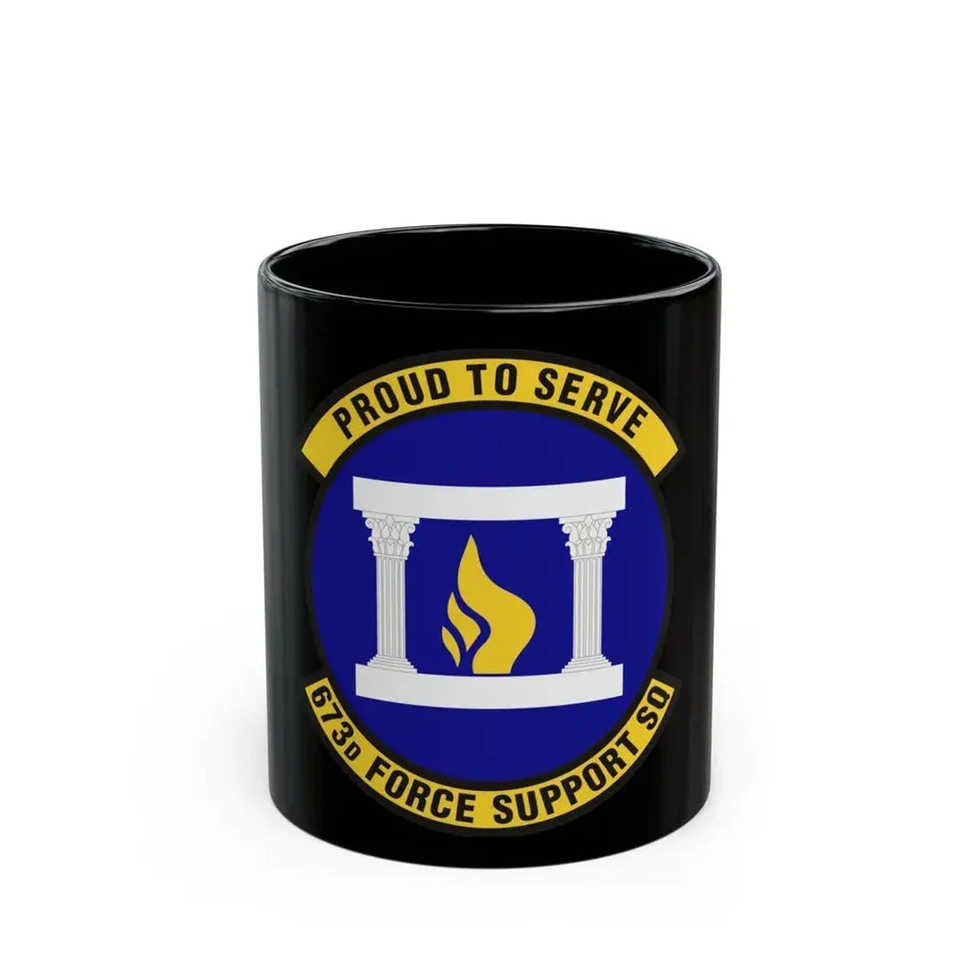 673d Force Support Squadron (U.S. Air Force) Black Coffee Mug - Go Mug Yourself