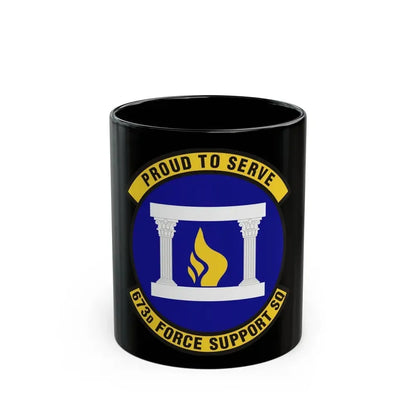 673d Force Support Squadron (U.S. Air Force) Black Coffee Mug - Go Mug Yourself