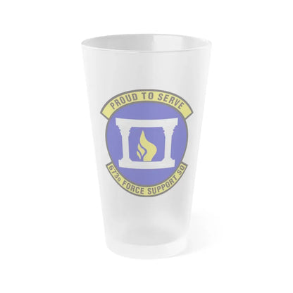 673d Force Support Squadron (U.S. Air Force) Frosted Pint Glass 16oz Default Title - Go Mug Yourself