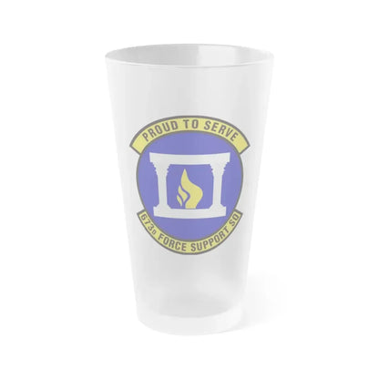 673d Force Support Squadron (U.S. Air Force) Frosted Pint Glass 16oz Default Title - Go Mug Yourself
