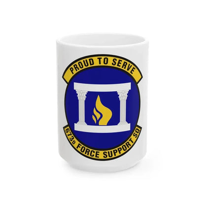673d Force Support Squadron (U.S. Air Force) White Coffee Mug 15oz - Go Mug Yourself