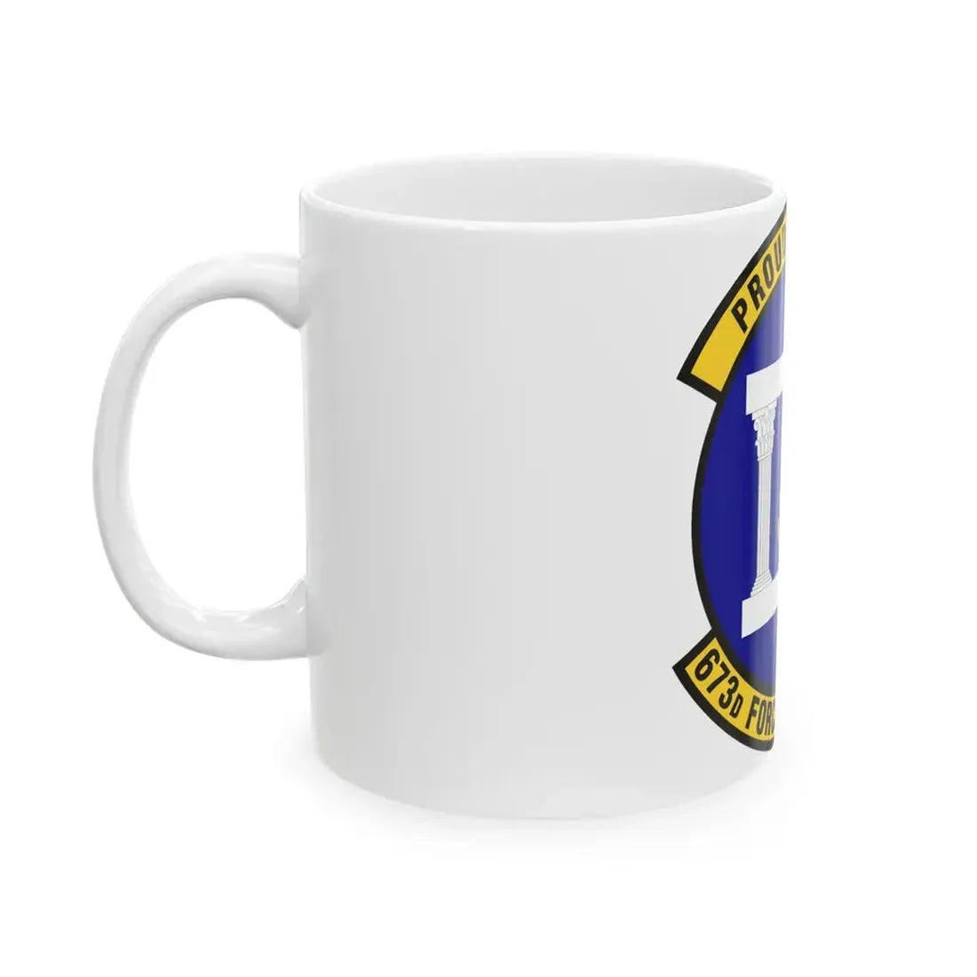 673d Force Support Squadron (U.S. Air Force) White Coffee Mug - Go Mug Yourself
