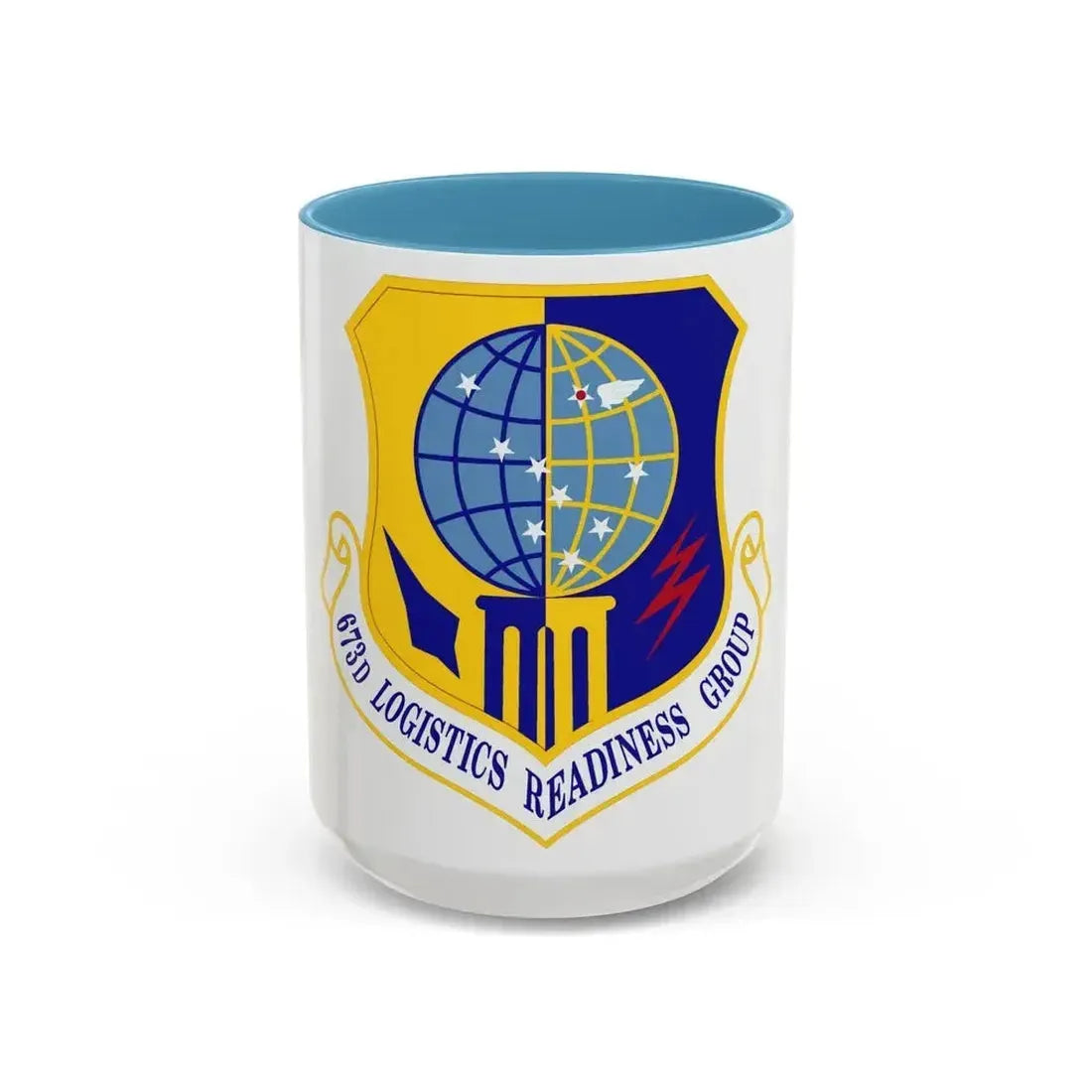 673d Logistics Readiness Group (U.S. Air Force) Accent Coffee Mug 15oz Light Blue - Go Mug Yourself