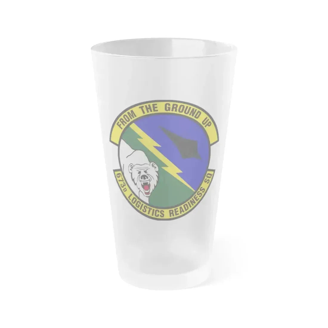673d Logistics Readiness Squadron (U.S. Air Force) Frosted Pint Glass 16oz 16oz Frosted - Go Mug Yourself