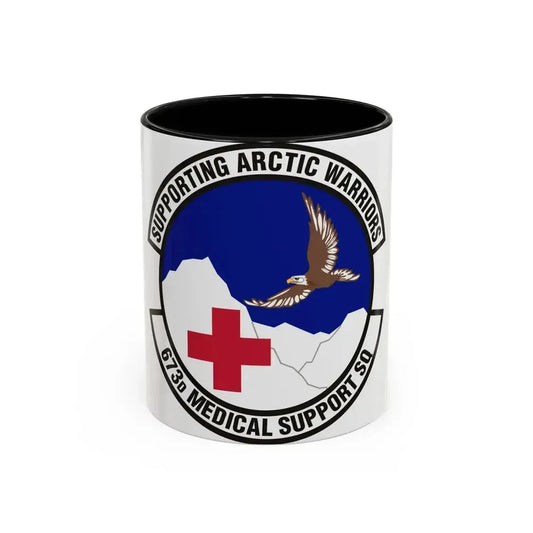 673d Medical Support Squadron (U.S. Air Force) Accent Coffee Mug 11oz Black - Go Mug Yourself