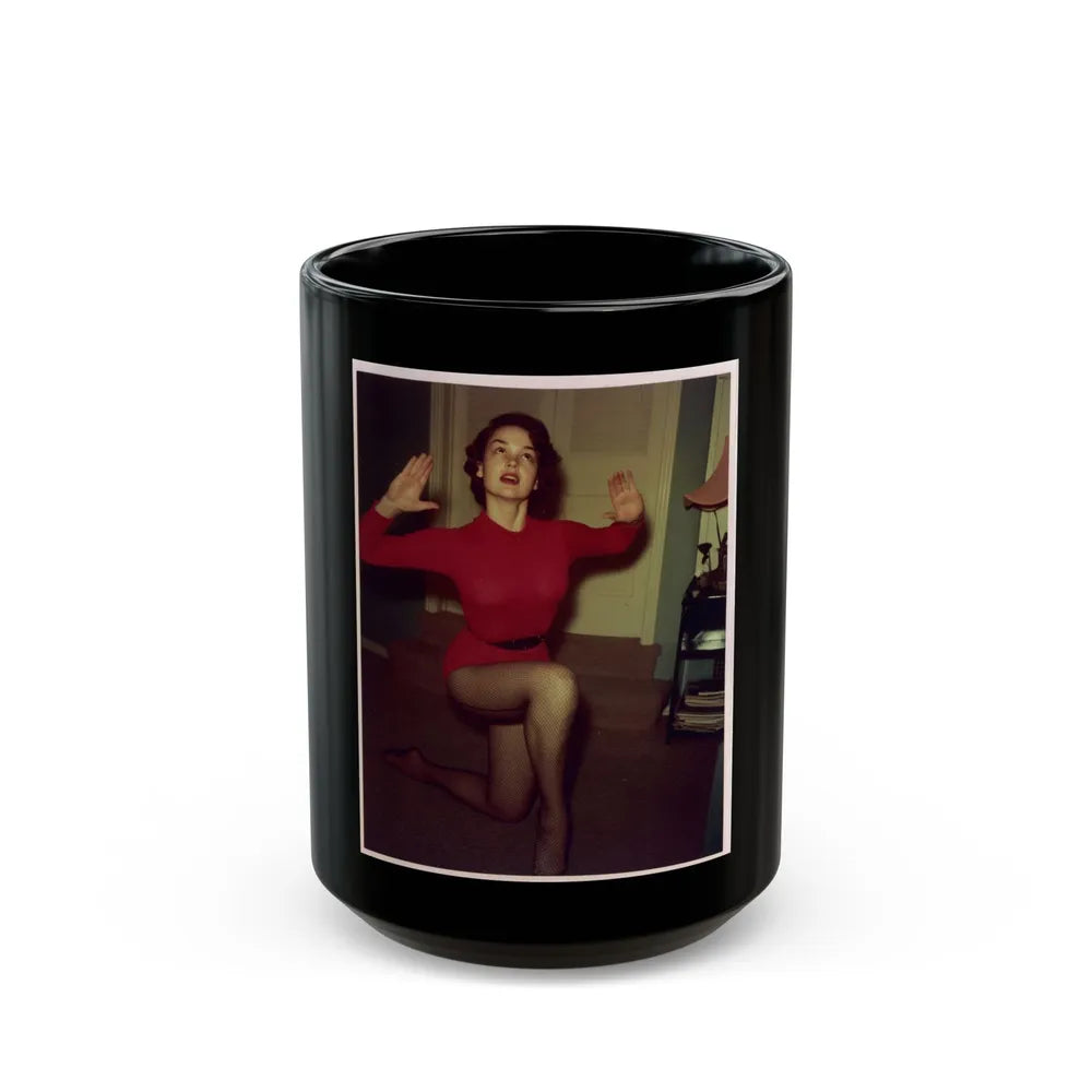 Kathryn Grant #132 (Vintage Female Icon) Black Coffee Mug-15oz-Go Mug Yourself