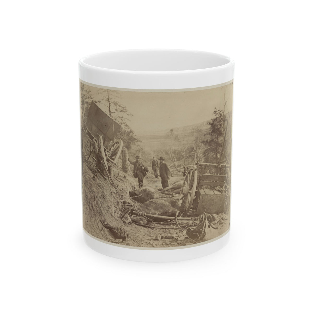 A Shattered Caisson, Fredericksburg, Va.(2) (U.S. Civil War) White Coffee Mug