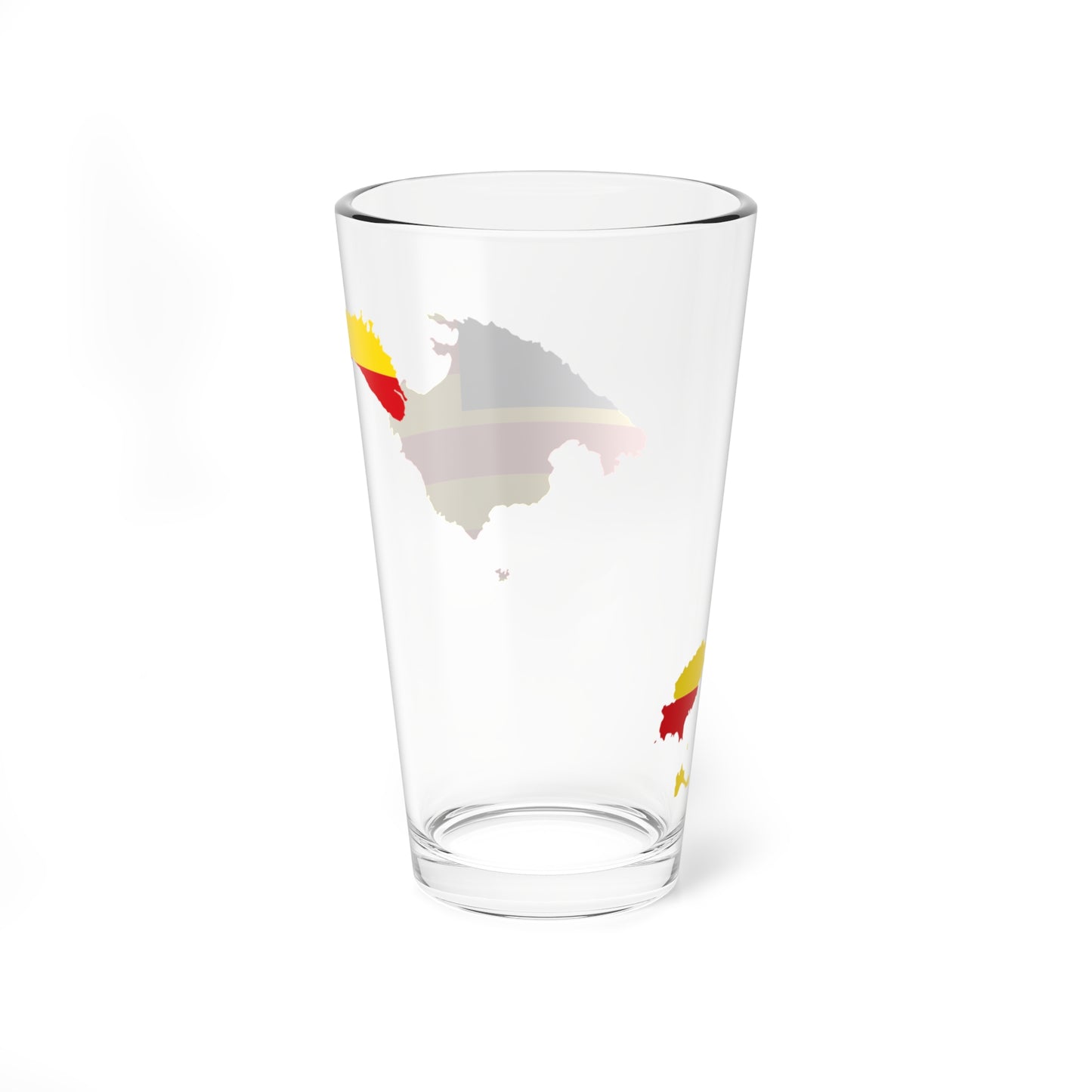 Flag map of the Balearic Islands (Spain) Pint Glass 16oz