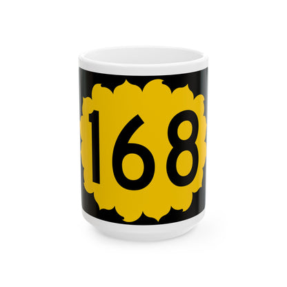 K-168 (Kansas) (Road Sign) White Coffee Mug