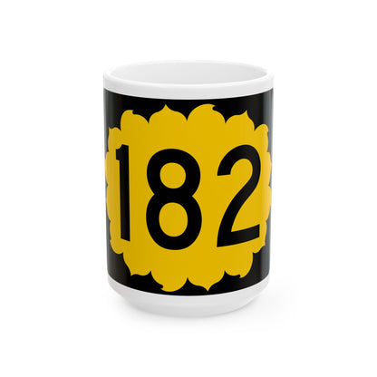 K-182 (Kansas) (Road Sign) White Coffee Mug