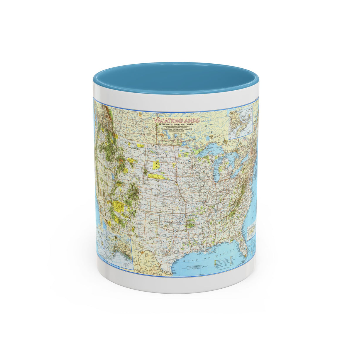 North America - Vacationlands (1966) (Map) Accent Coffee Mug
