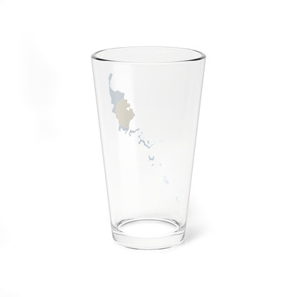 Flag map of Palau (Palau) Pint Glass 16oz