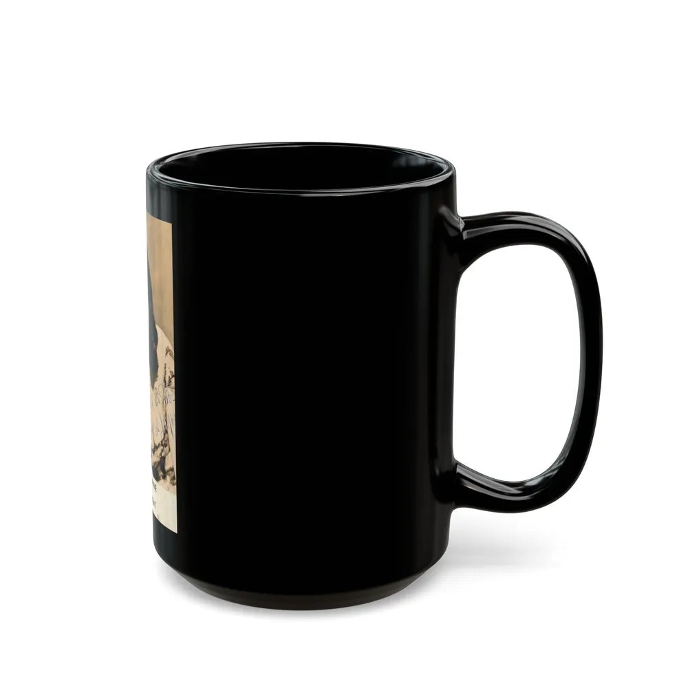 Jennifer Jayne #09 (Vintage Female Icon) Black Coffee Mug-Go Mug Yourself