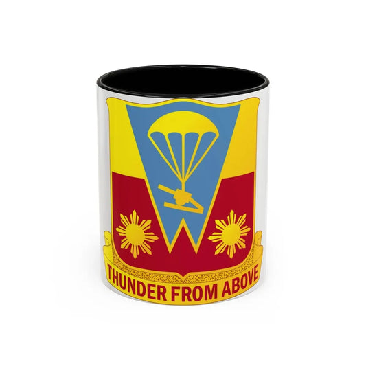 674th Airborne Field Artillery Battalion (U.S. Army) Accent Coffee Mug 11oz Black - Go Mug Yourself
