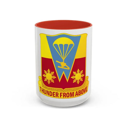 674th Airborne Field Artillery Battalion (U.S. Army) Accent Coffee Mug 15oz Red - Go Mug Yourself