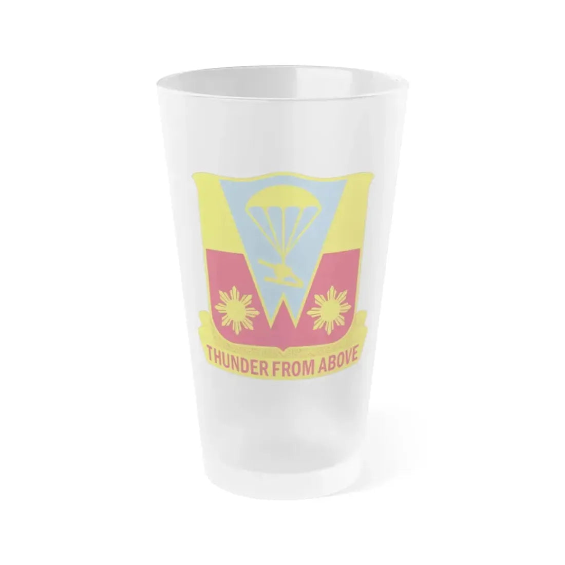 674th Airborne Field Artillery Battalion (U.S. Army) Frosted Pint Glass 16oz Default Title - Go Mug Yourself